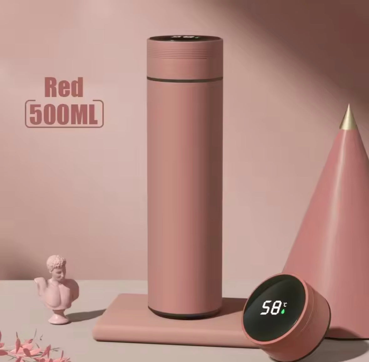 Gourde Isotherme AirZen™ 500 ml – Écran LED Température, Chaud & Froid