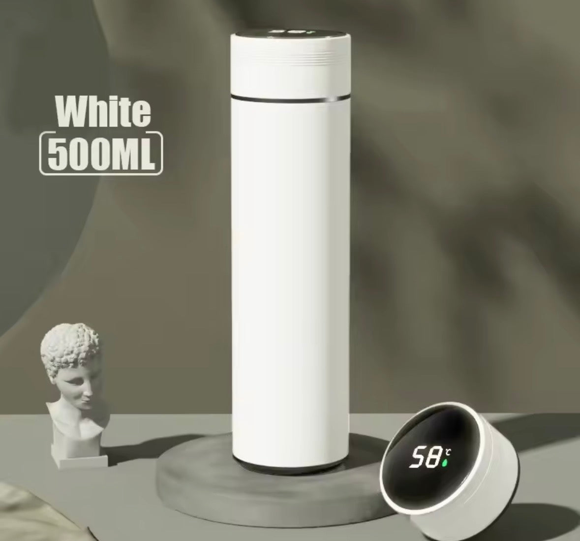 Gourde Isotherme AirZen™ 500 ml – Écran LED Température, Chaud & Froid