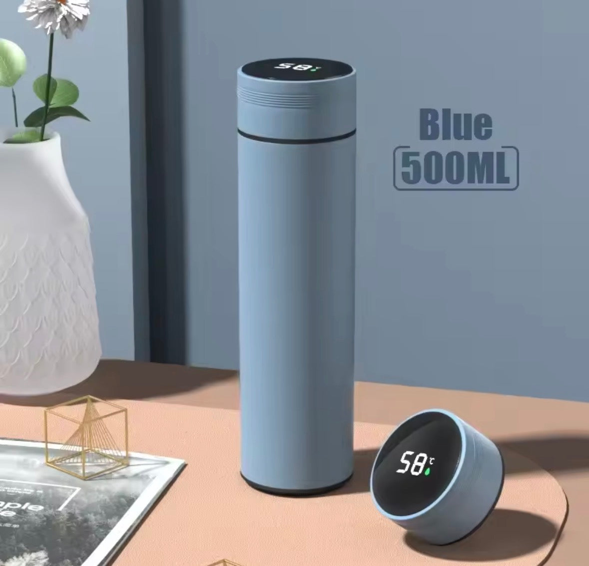 Gourde Isotherme AirZen™ 500 ml – Écran LED Température, Chaud & Froid