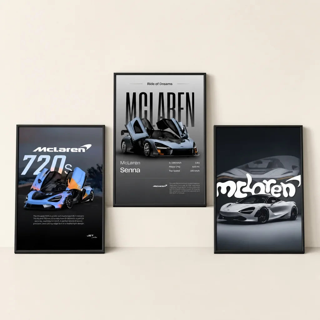 [Scale AI] catalog_packshot — Posters McLaren encadrés