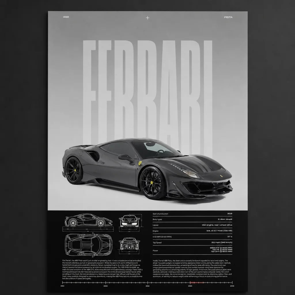 [Scale AI] catalog_packshot — Poster Ferrari 488 Pista