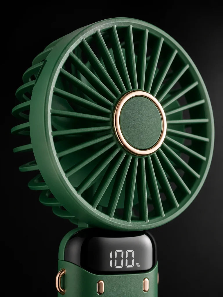 3:4 macro photograph of the AirZen fan’s front grille, seen from a slightly low angle, revealing the