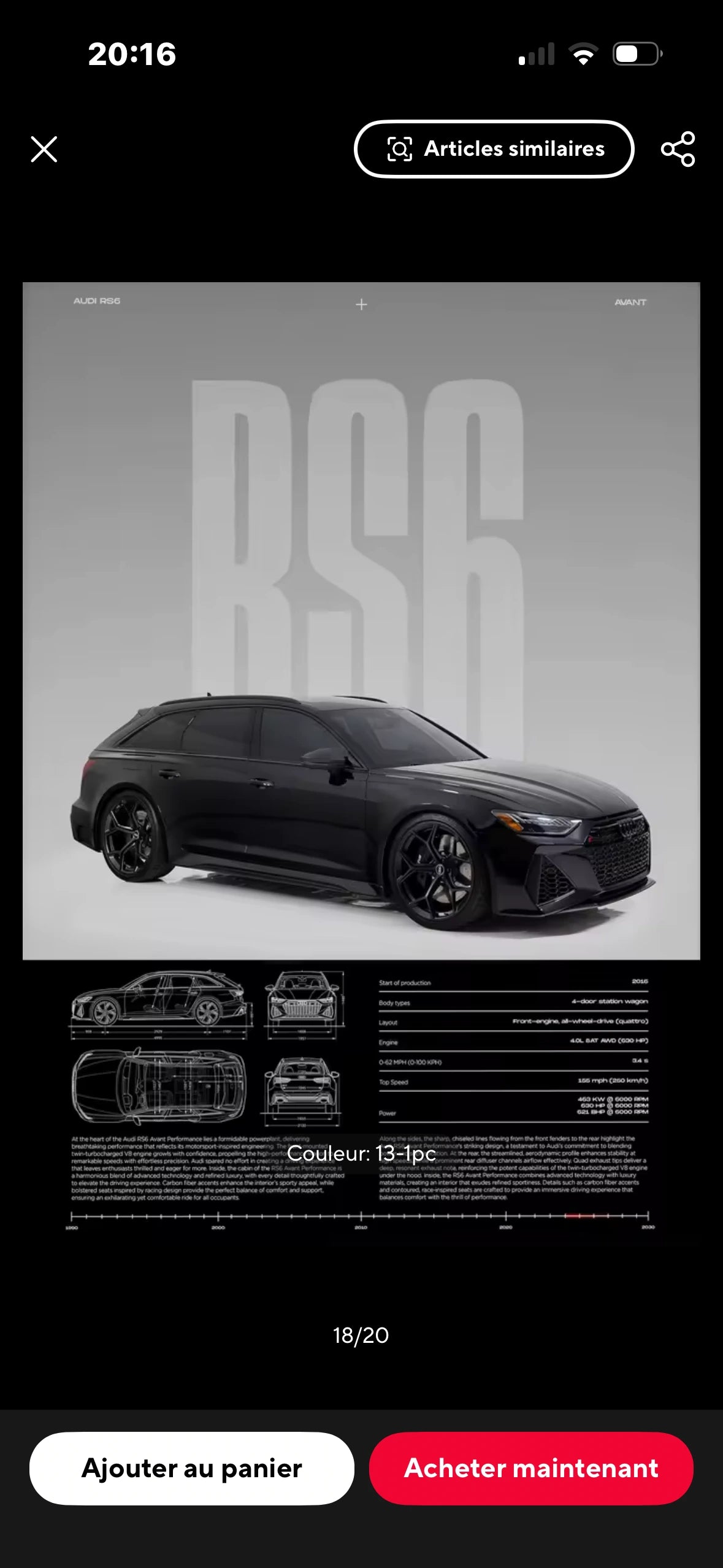 Poster Audi RS6 Avant