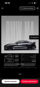 Vue latérale du poster BMW M4 encadré avec schéma technique
