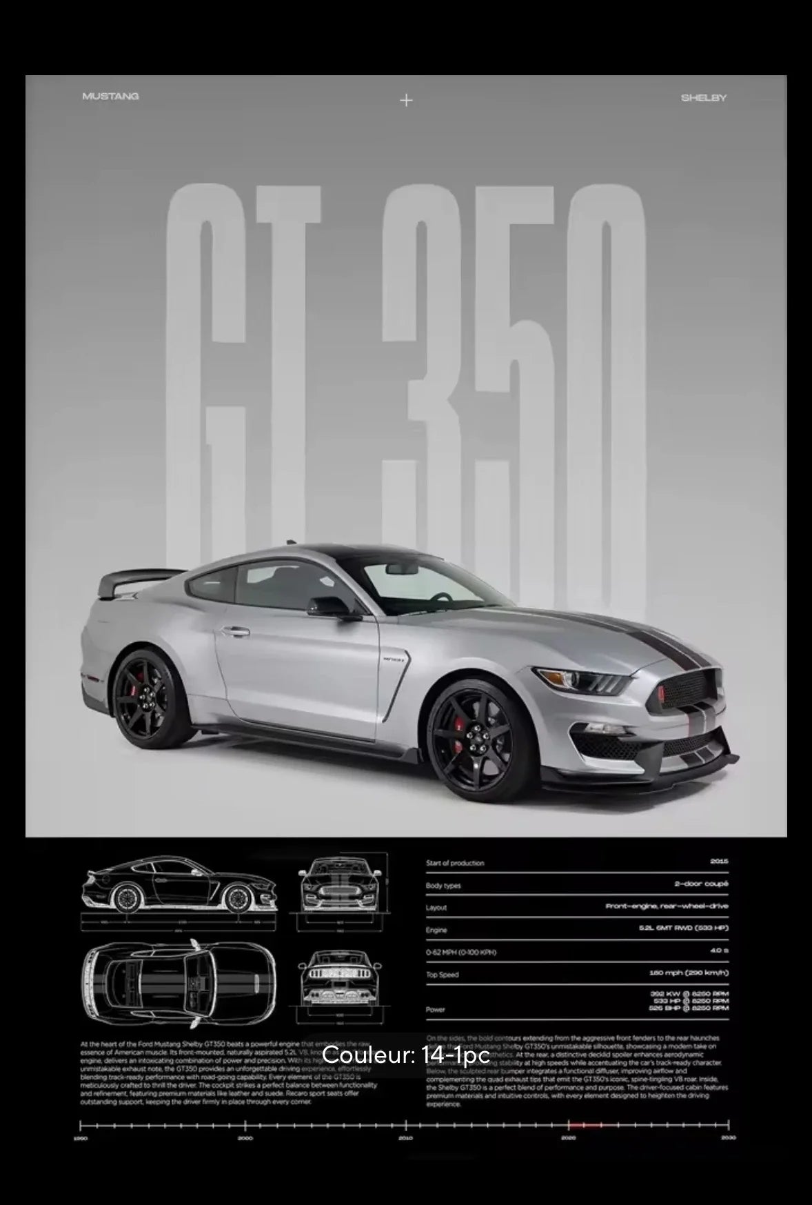 Poster Ford Mustang Shelby GT350