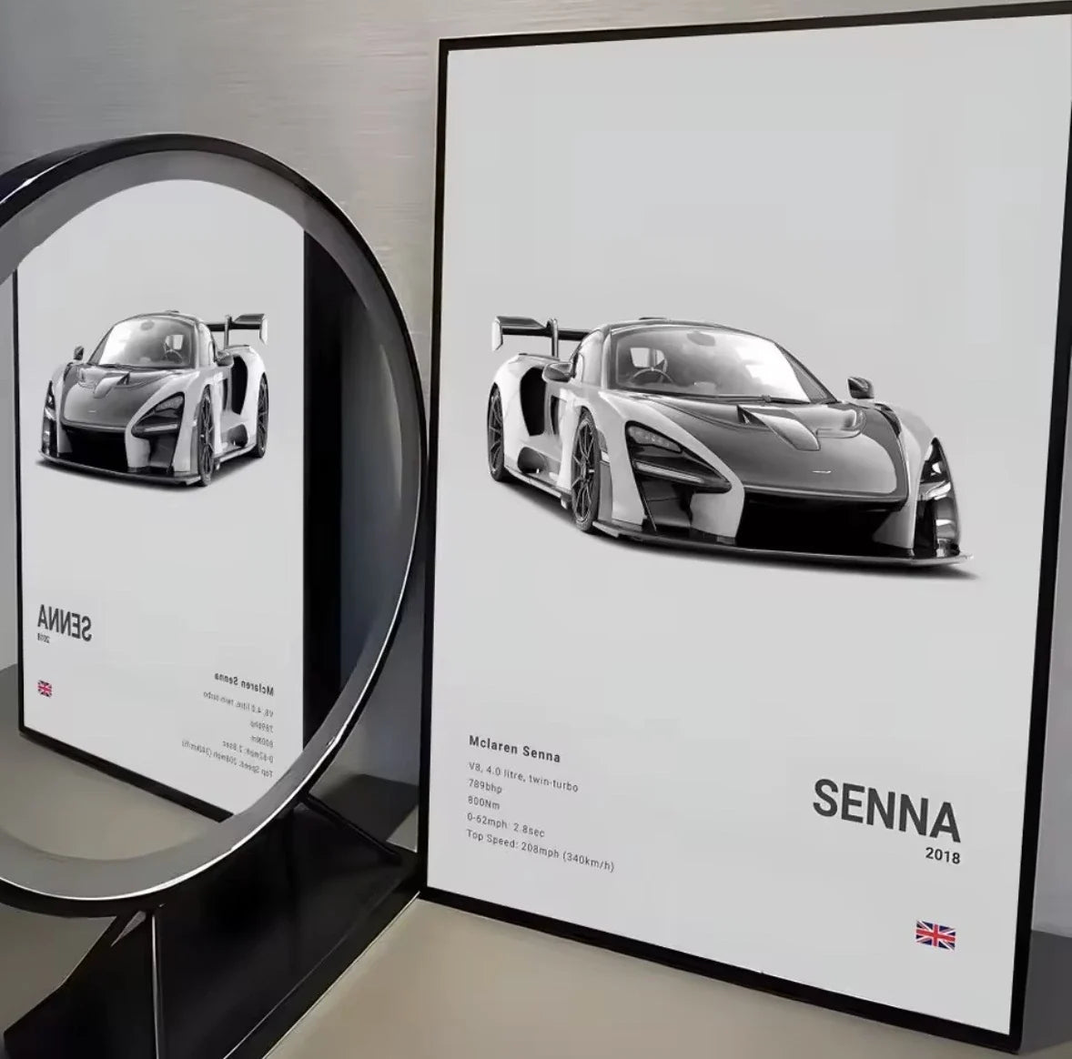 Mise en scène du poster McLaren Senna