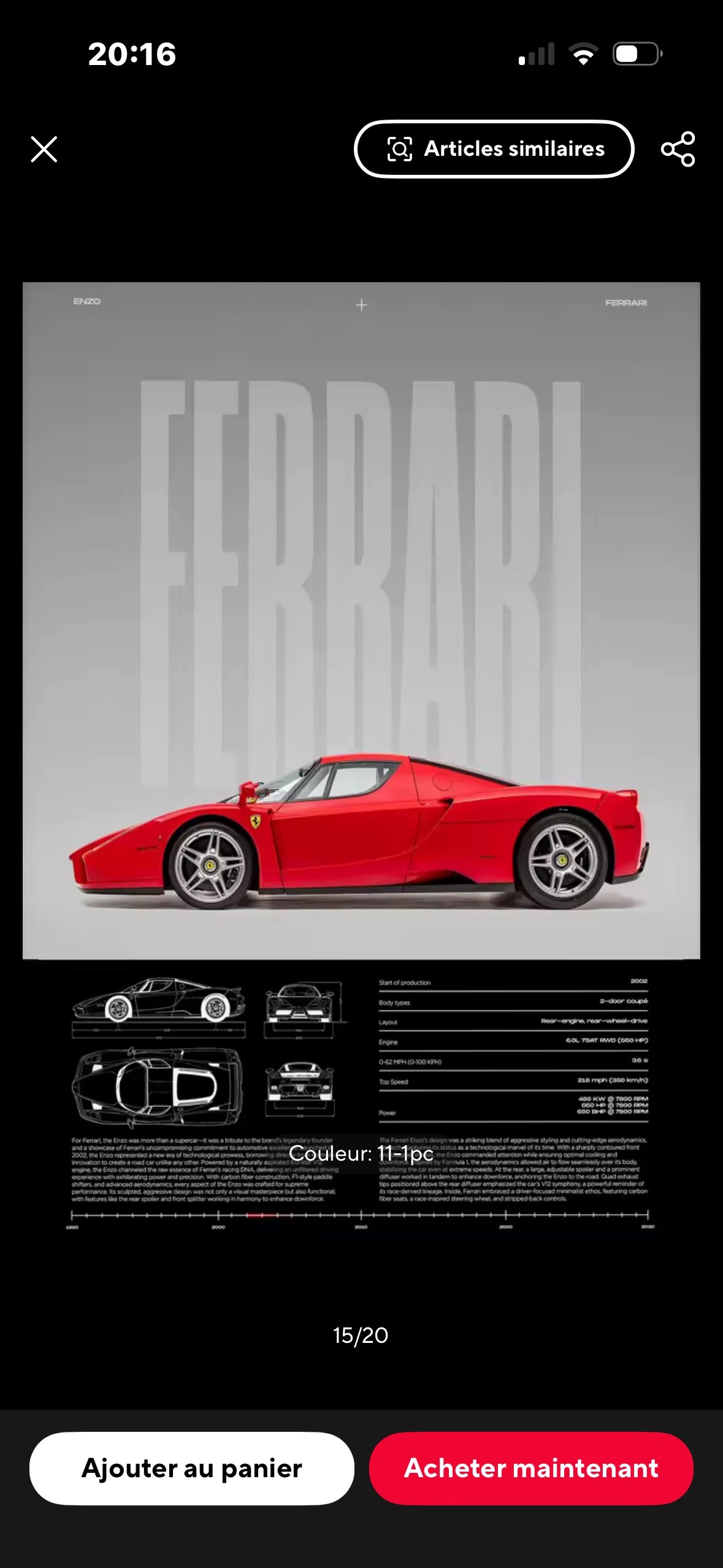 Poster Ferrari Enzo