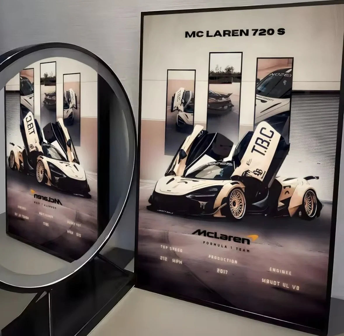 Mise en scène du poster McLaren 720S