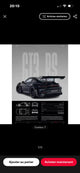 Poster Porsche 911 GT3 RS noir encadré avec schéma technique