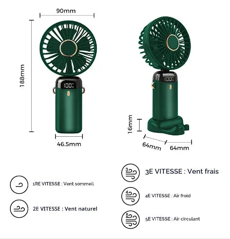 Ventilateur AirZen - Dimensions et 5 vitesses
