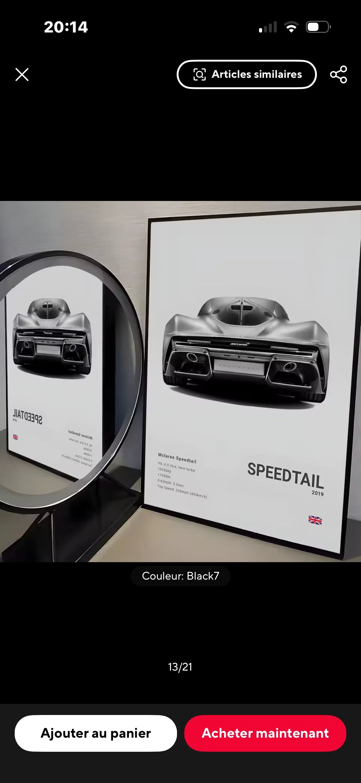 Poster McLaren Speedtail 2019